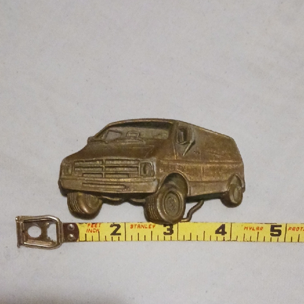 Vintage Brass Van Belt Buckle